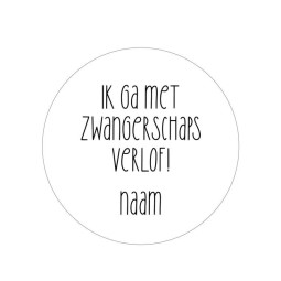 gepersonaliseerd stickervel zwangerschapsverlof
