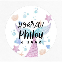 gepersonaliseerd stickers zeemeermin