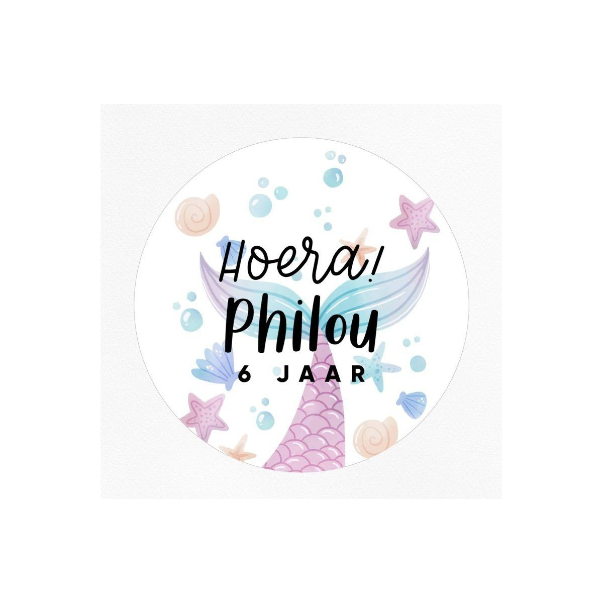 gepersonaliseerd stickers zeemeermin