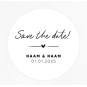 gepersonaliseerd stickervel trouwen save the date