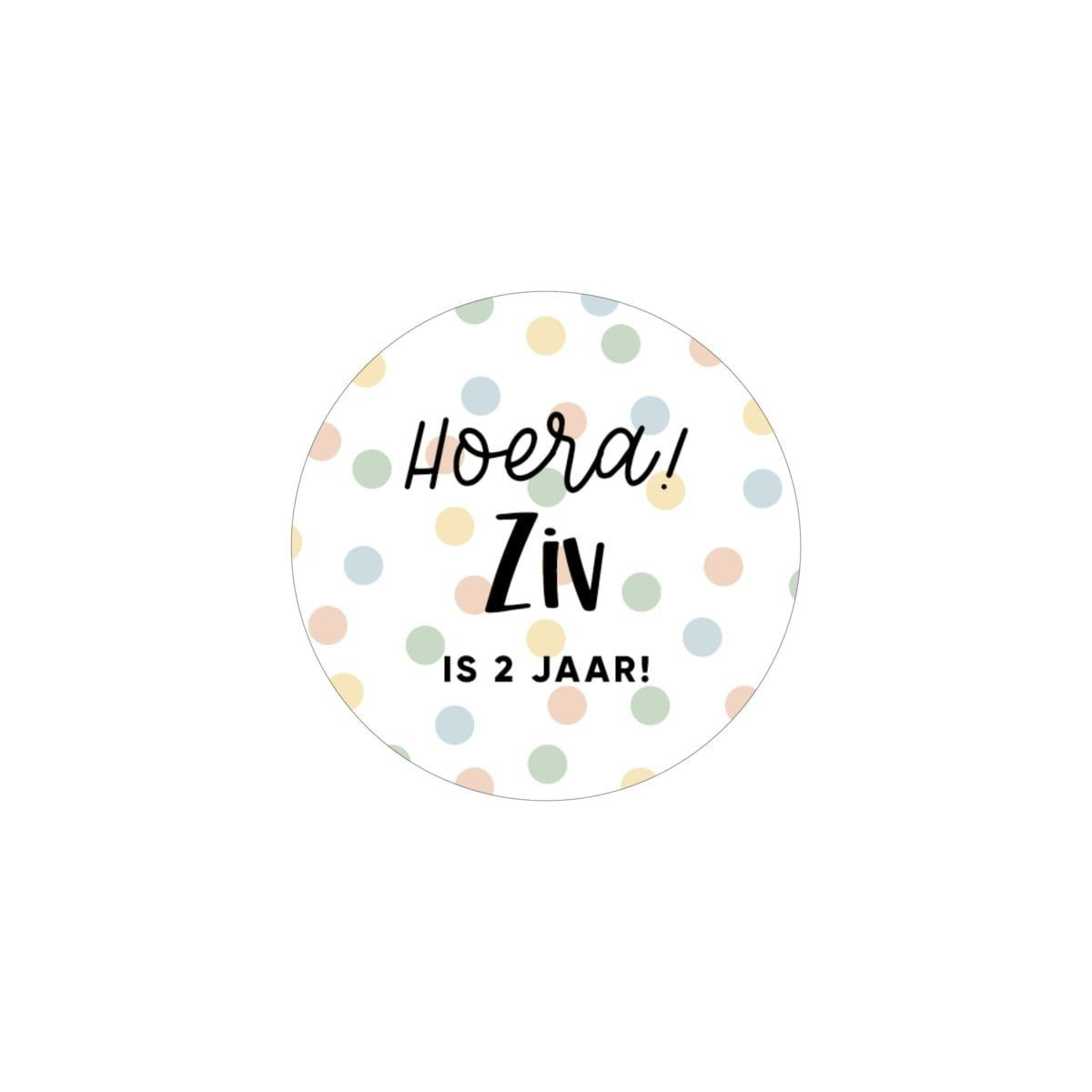 gepersonaliseerd hoera confetti