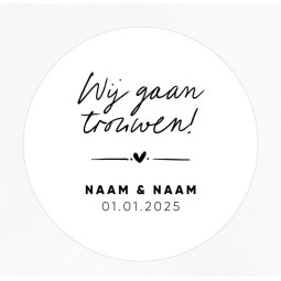 gepersonaliseerd stickers wij gaan trouwen