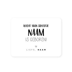 gepersonaliseerde sticker broertje horizontaal