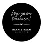 gepersonaliseerd stickers wij gaan trouwen