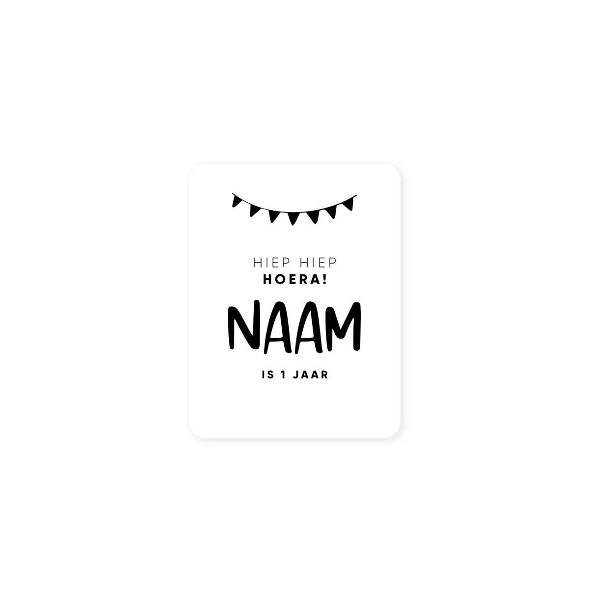 gepersonaliseerde sticker vlaggetjes verticaal