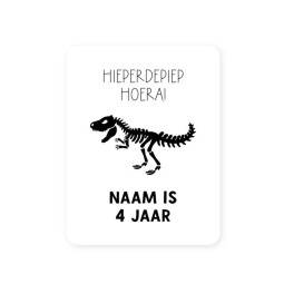 gepersonaliseerde dino hieperdepiep verticaal