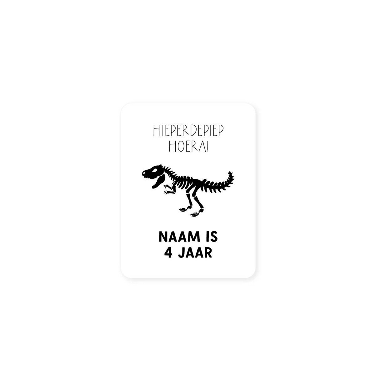gepersonaliseerde dino hieperdepiep verticaal