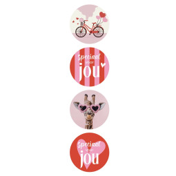 stickermix rood roze speciaal voor jou