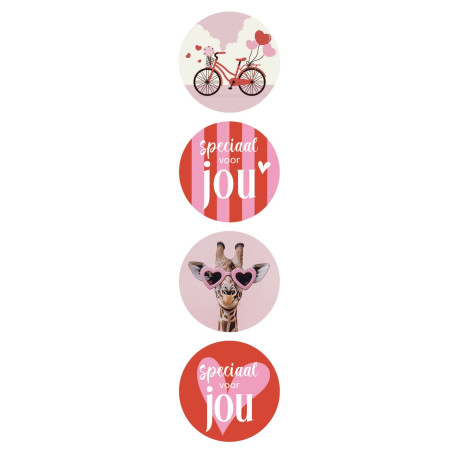 stickermix rood roze speciaal voor jou