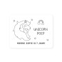 unicornpoep witte gepersonaliseerd sticker