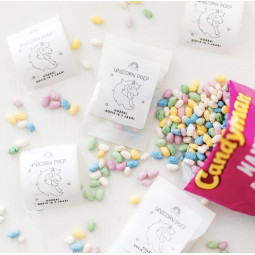 unicornpoep witte gepersonaliseerd sticker