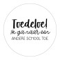 toedeloe andere school sticker wit