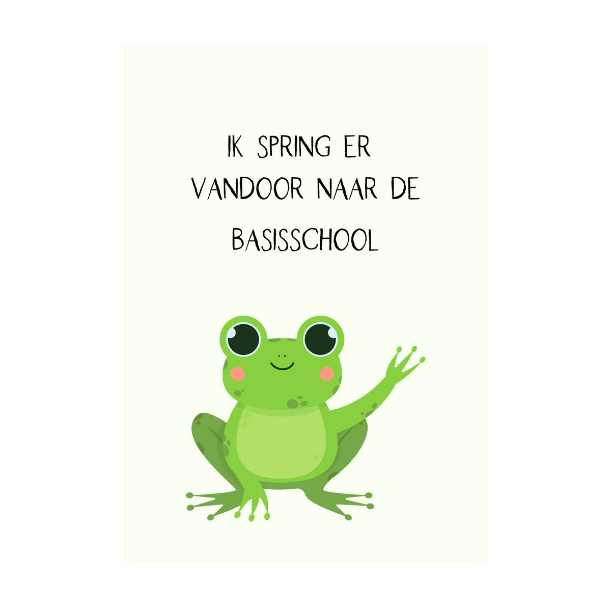 traktatie kaart spring basisschool kikker