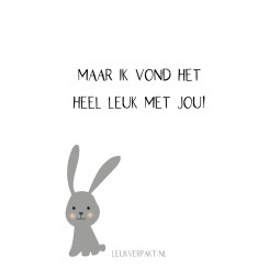 traktatie kaartje hop nieuwe school