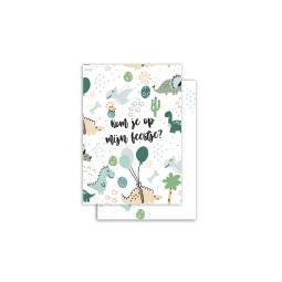 set dino uitnodigingen 5 stuks