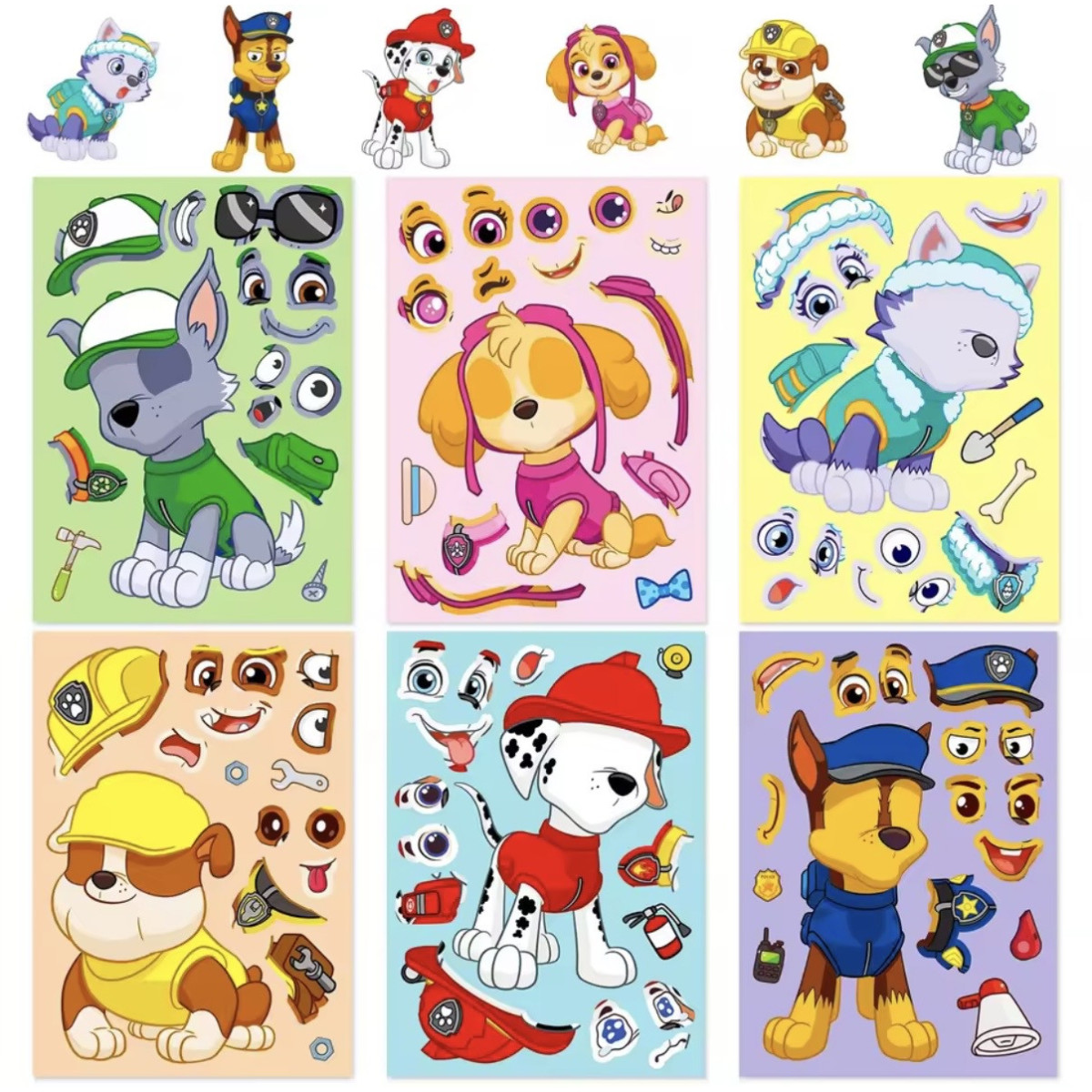 paw patrol puzzel sticker traktatie