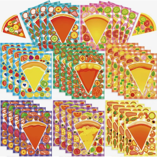 pizza sticker puzzel traktatie