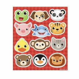 stickervel dieren gezichtjes