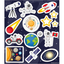 stickervel ruimtevaart