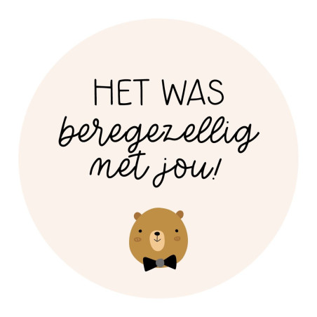 sticker beregezellig crème