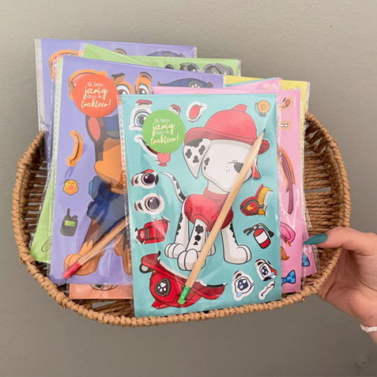 paw patrol puzzel sticker traktatie