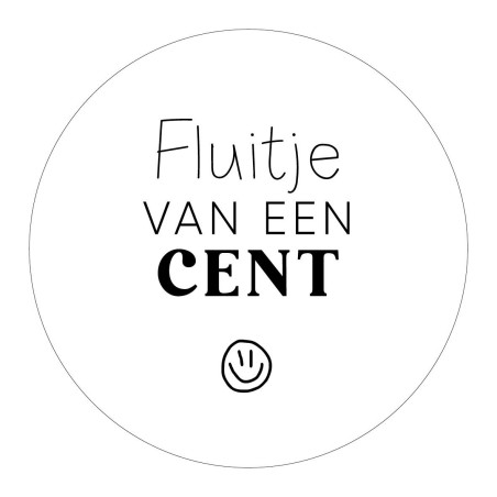 sticker fluitje van een cent