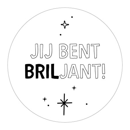 sticker jij bent briljant
