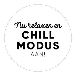 sticker nu relaxen en chill modus aan