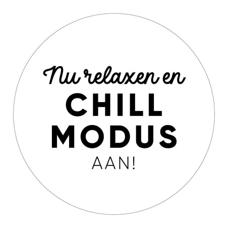 sticker nu relaxen en chill modus aan