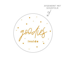 sticker goodies inside goud folie
