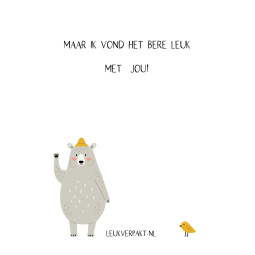 traktatie kaart gedag basisschool beer