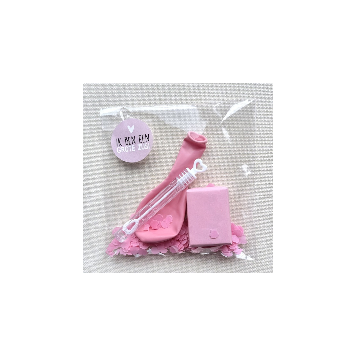 geboorte bellenblaas ballon roze