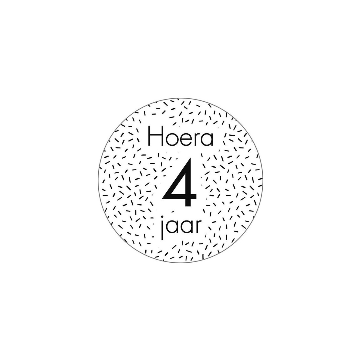 Stickers Hoera 4 jaar