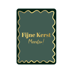 Kerstkaart Fijne kerst meester