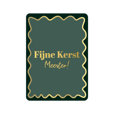 Kerstkaart Fijne kerst meester