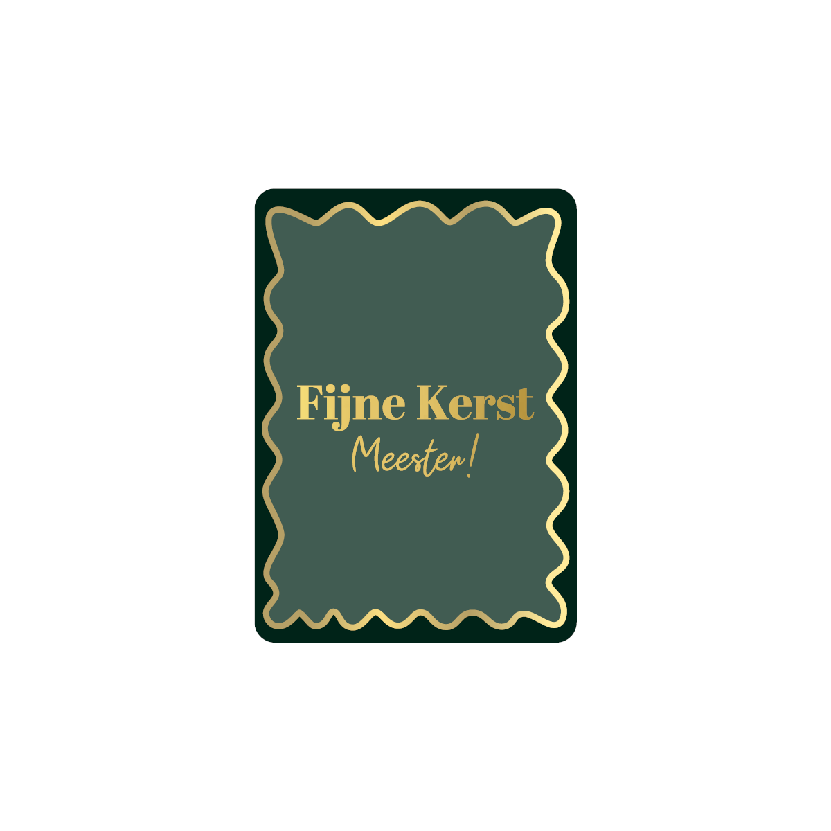 Kerstkaart Fijne kerst meester