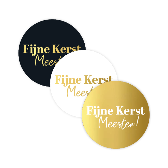 stickermix Fijne kerst meester