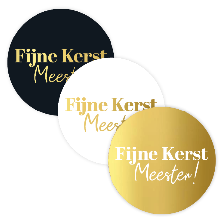 stickermix Fijne kerst meester