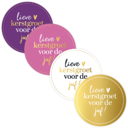 stickermix lieve kerstgroet voor de juf