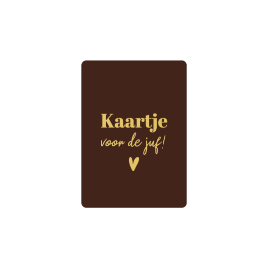 Minikaart kaartje voor de juf