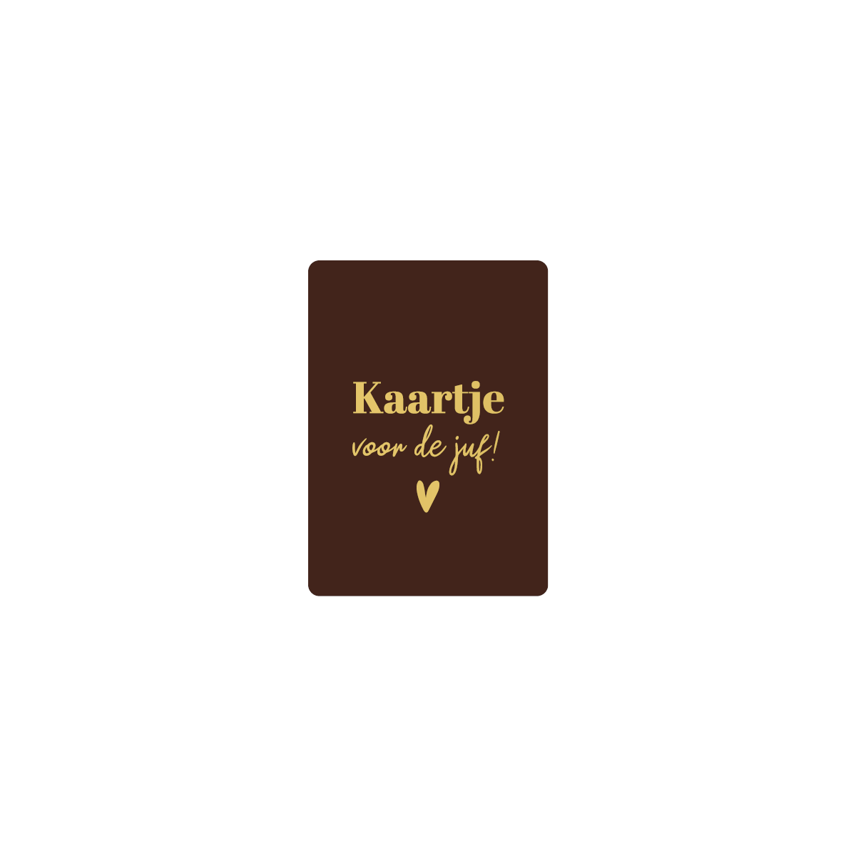 Minikaart kaartje voor de juf