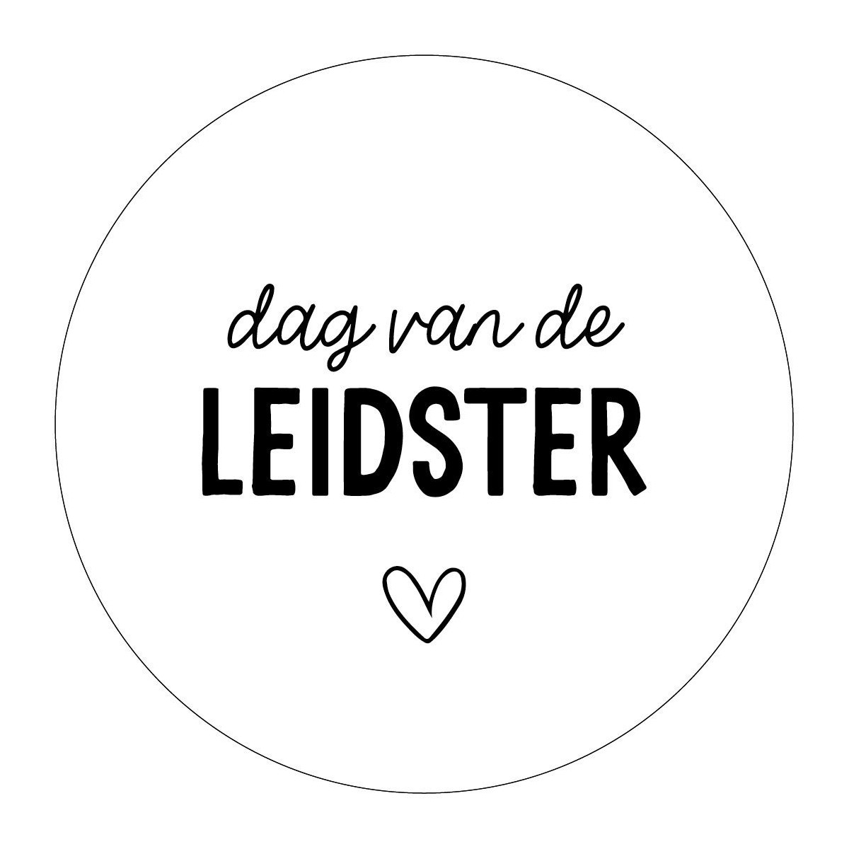 sticker dag van de leidster