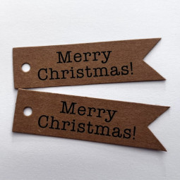 kraft kerstlabel