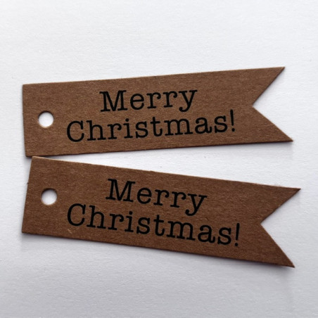 kraft kerstlabel