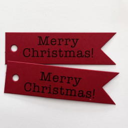 rood kerstlabel