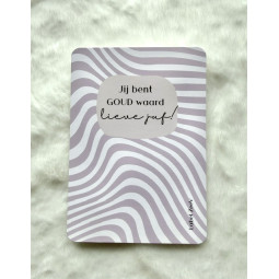 kaart jij bent goud waard lieve juf