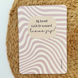 kaart jij bent goud waard lieve jij
