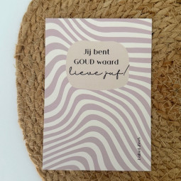 kaart jij bent goud waard lieve juf