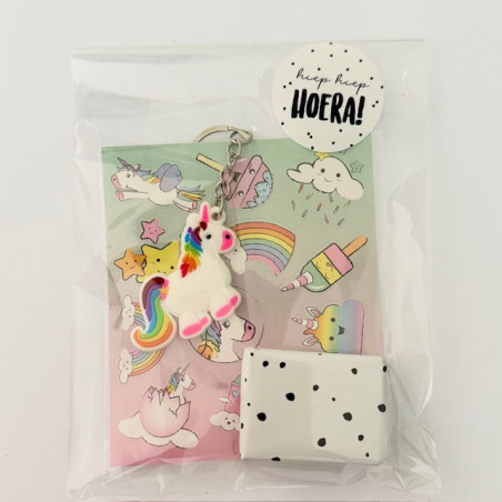traktatie unicorn sleutelhanger