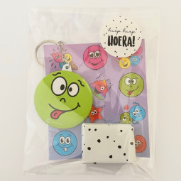 traktatie smiley sleutelhanger